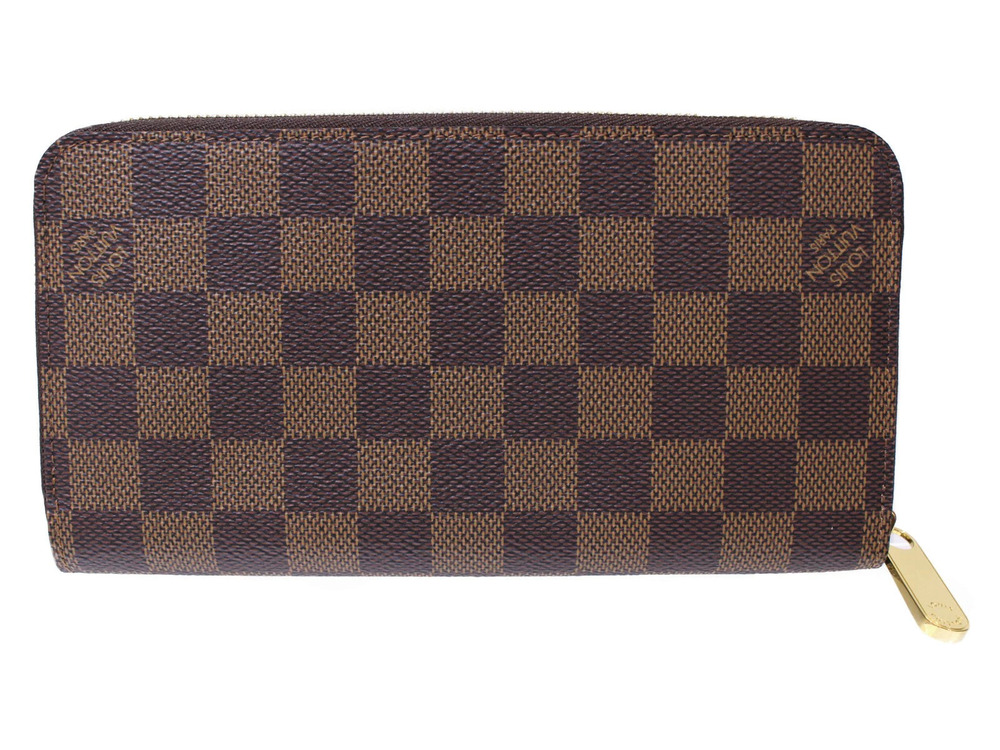 Louis Vuitton Wallet Ebene Ballerine Damier Pink Zippy Brown Long Rose